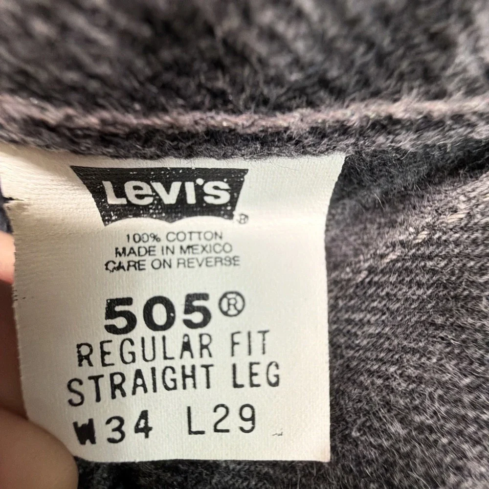 Vintage Levi's 505 Black‎ Jeans Men's 34x29 (Fits 31x27) Y2K 2000